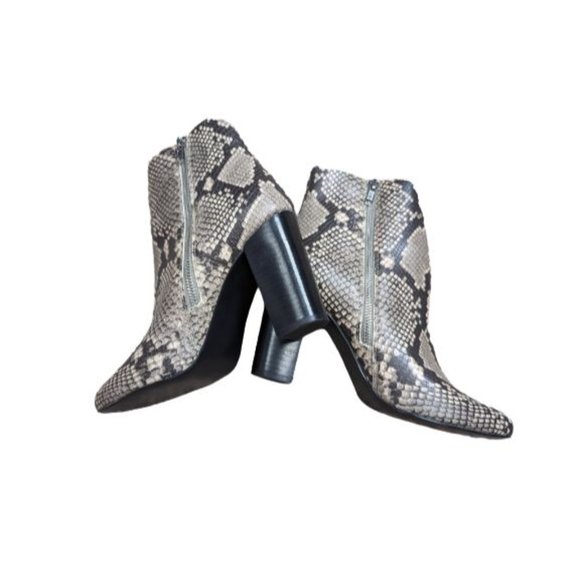 Steve Madden Pixie Snakeskin Print Mid-Calf Booties 8.5 M - Picture 7 of 9